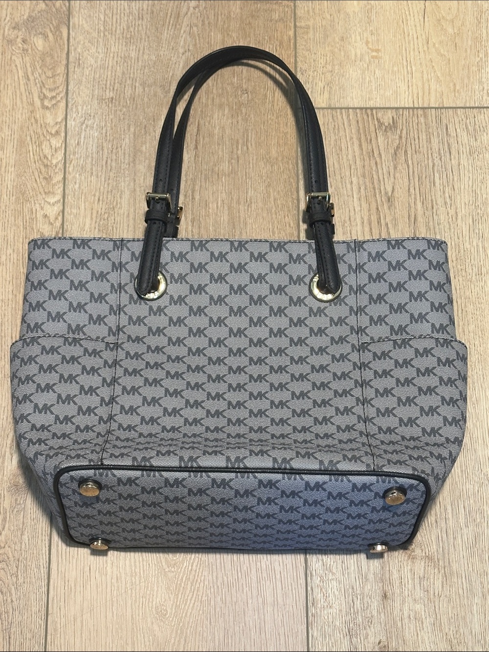 Michael Kors Monogram Gray and Black Tote